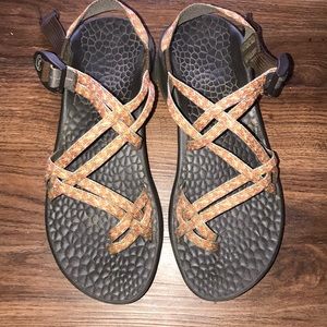 multicolored chacos